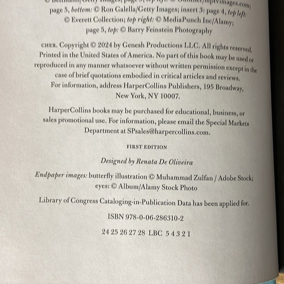 Cher The Memoir Part One First Edition Hardcover Book - Picture 9 of 9